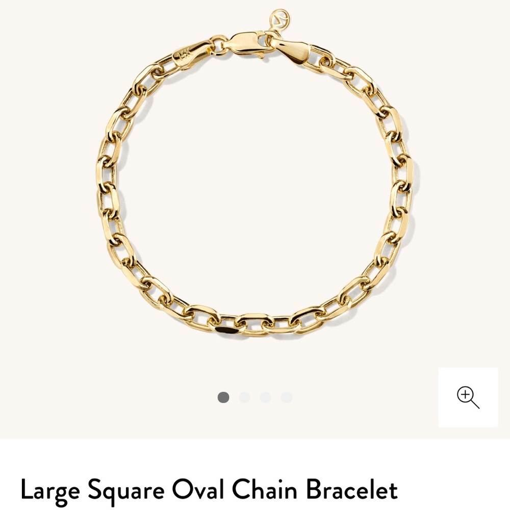 Mejuri Large square oval chain bracelet